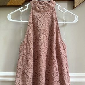 NWT Mauve Lacy Halter Top
